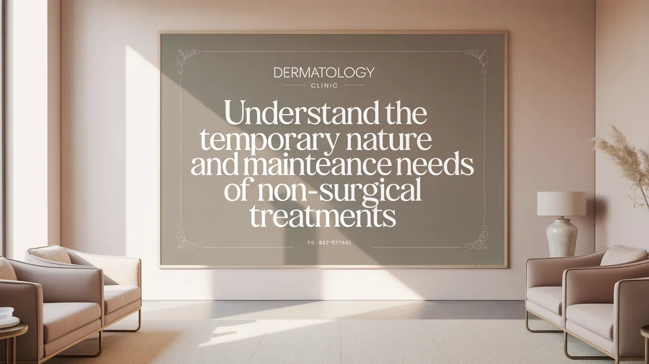 Understand the Temporary Nature and Maintenance Needs of Non-Surgical Treatments