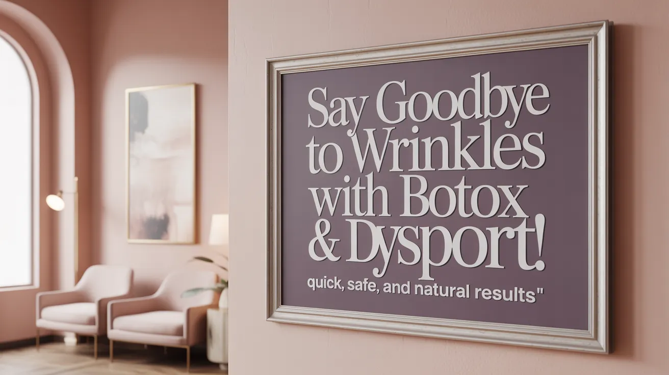 Say Goodbye to Wrinkles with Botox &amp; Dysport! Quick, Safe, and Natural Results