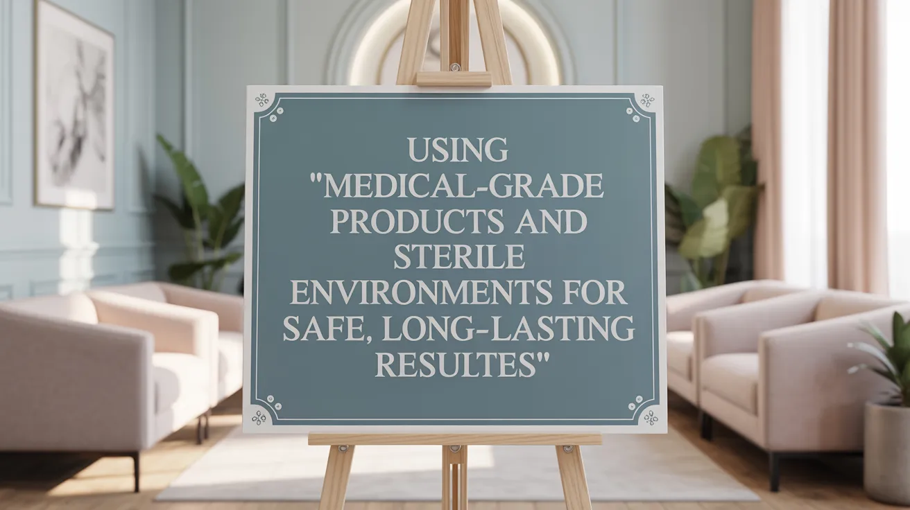 Using Medical-Grade Products and Sterile Environments for Safe, Long-Lasting Results