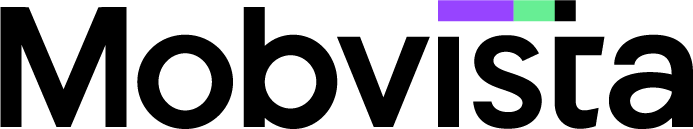 Mobvista brand logo with text and purple and green squares above the letter 'i'.