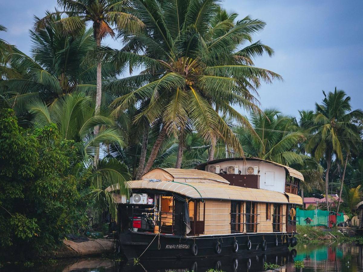 A houseboat on the backwaters of Kerala