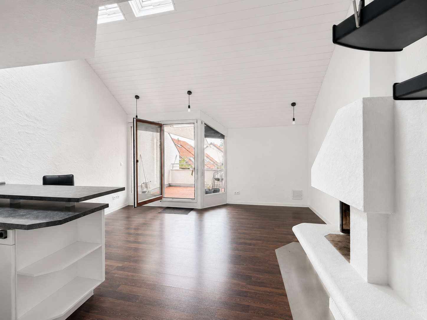 Blick zur Dachterrasse