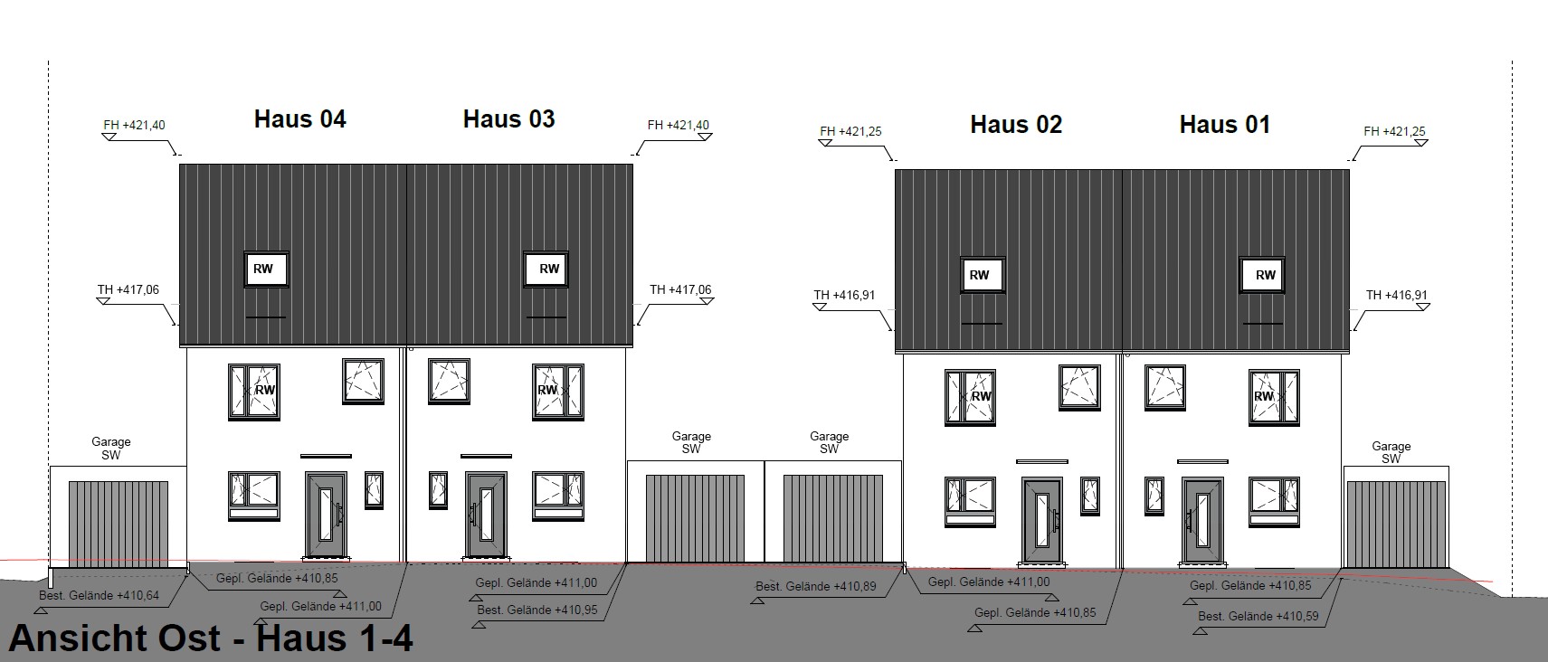 Ansicht Ost Haus 1-4