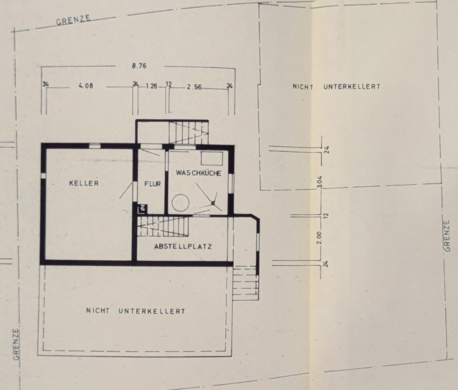 UG Grundriss inkl. Scheune 1967