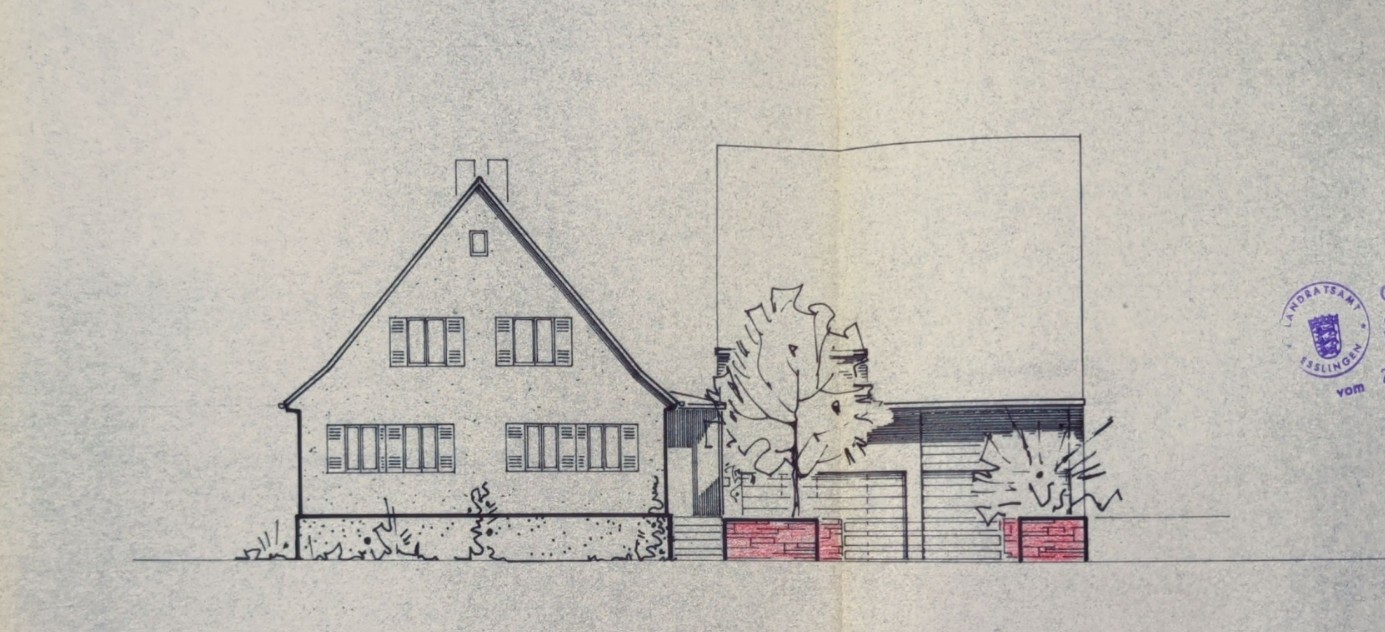 Ansicht Süd aus Bauantrag 1967
