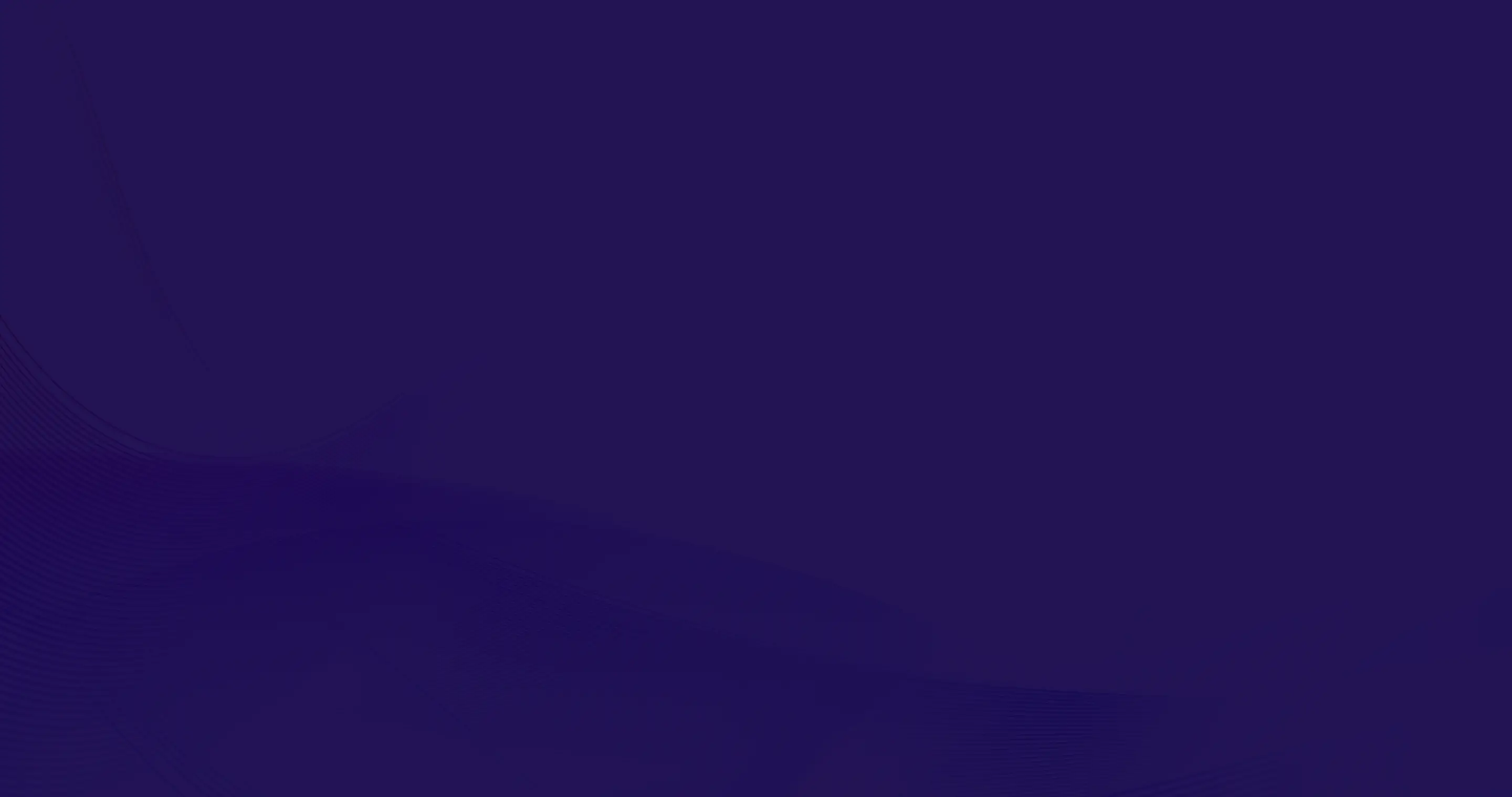 Abstract dark purple background with subtle curved wave patterns.