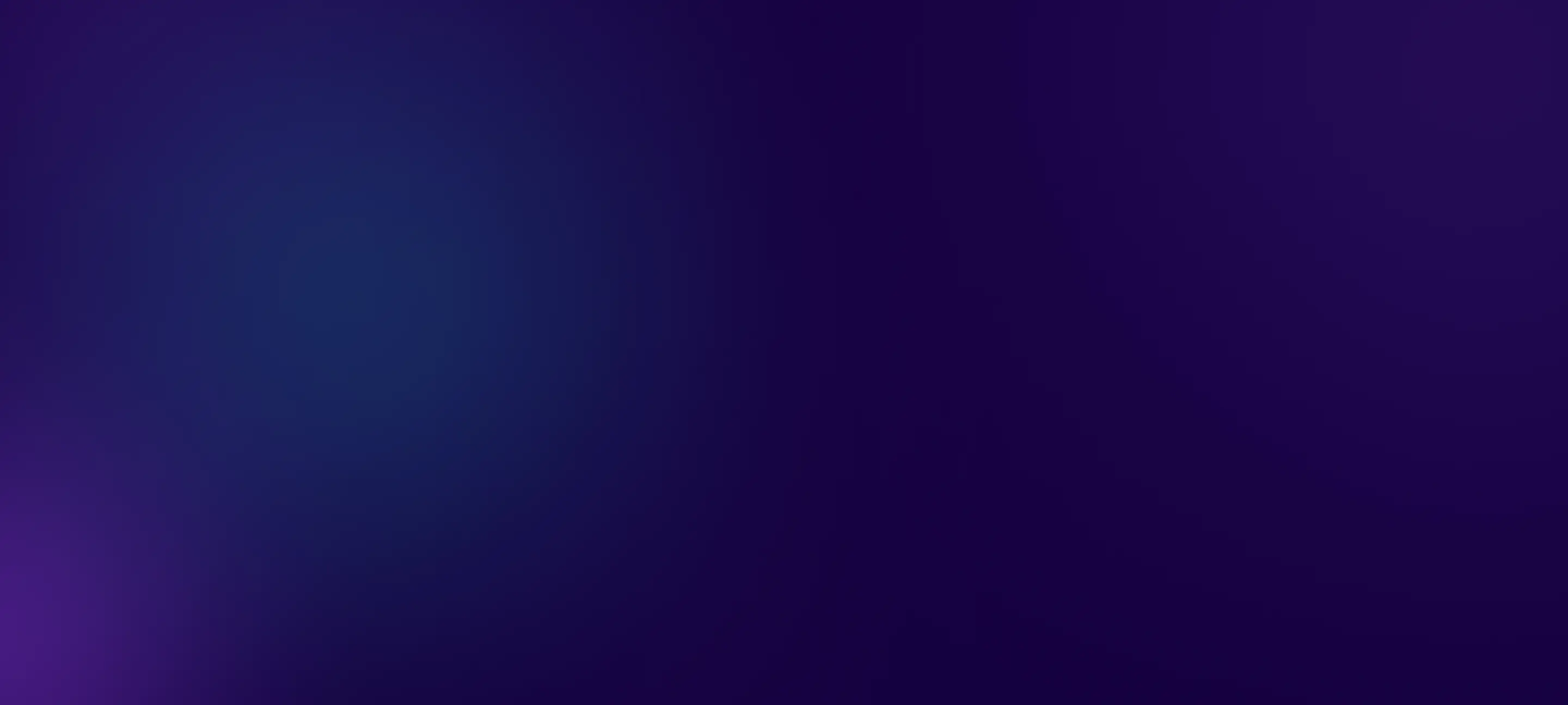 Abstract dark purple and blue gradient background with soft circular light spots.