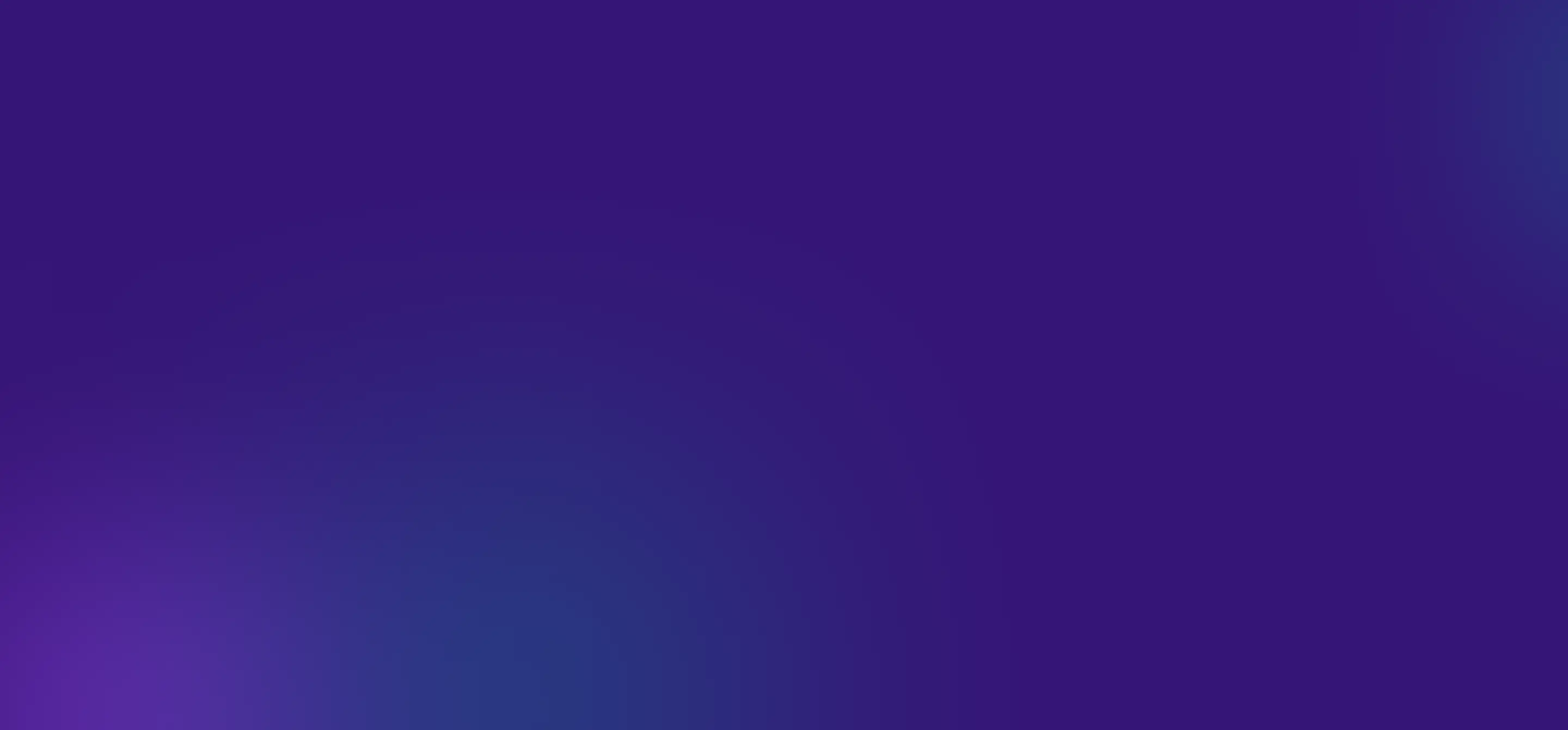 Blurred gradient background transitioning from deep purple to blue with subtle light highlights.