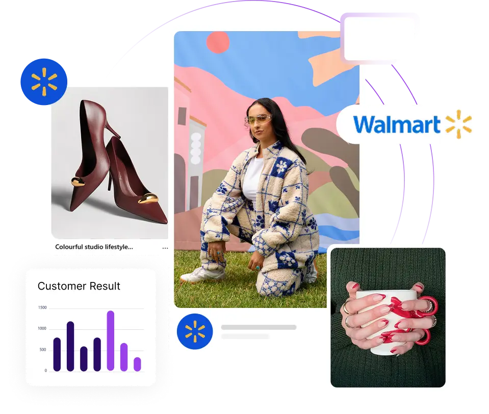 Interface showing brand data insight graph with $600 million marked, a 30% increased sales indicator, and the options Strategy, Performance, Structure, and Risk Process.