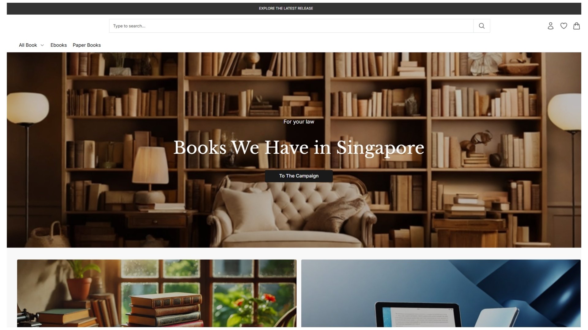 Prototype environment - Home page