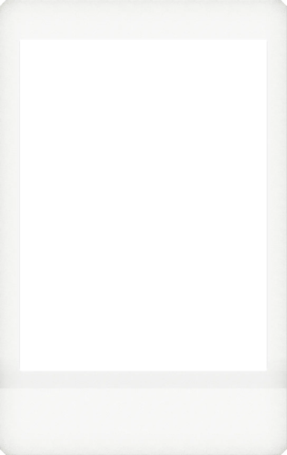 Blank black square photo frame with white Polaroid-style border.