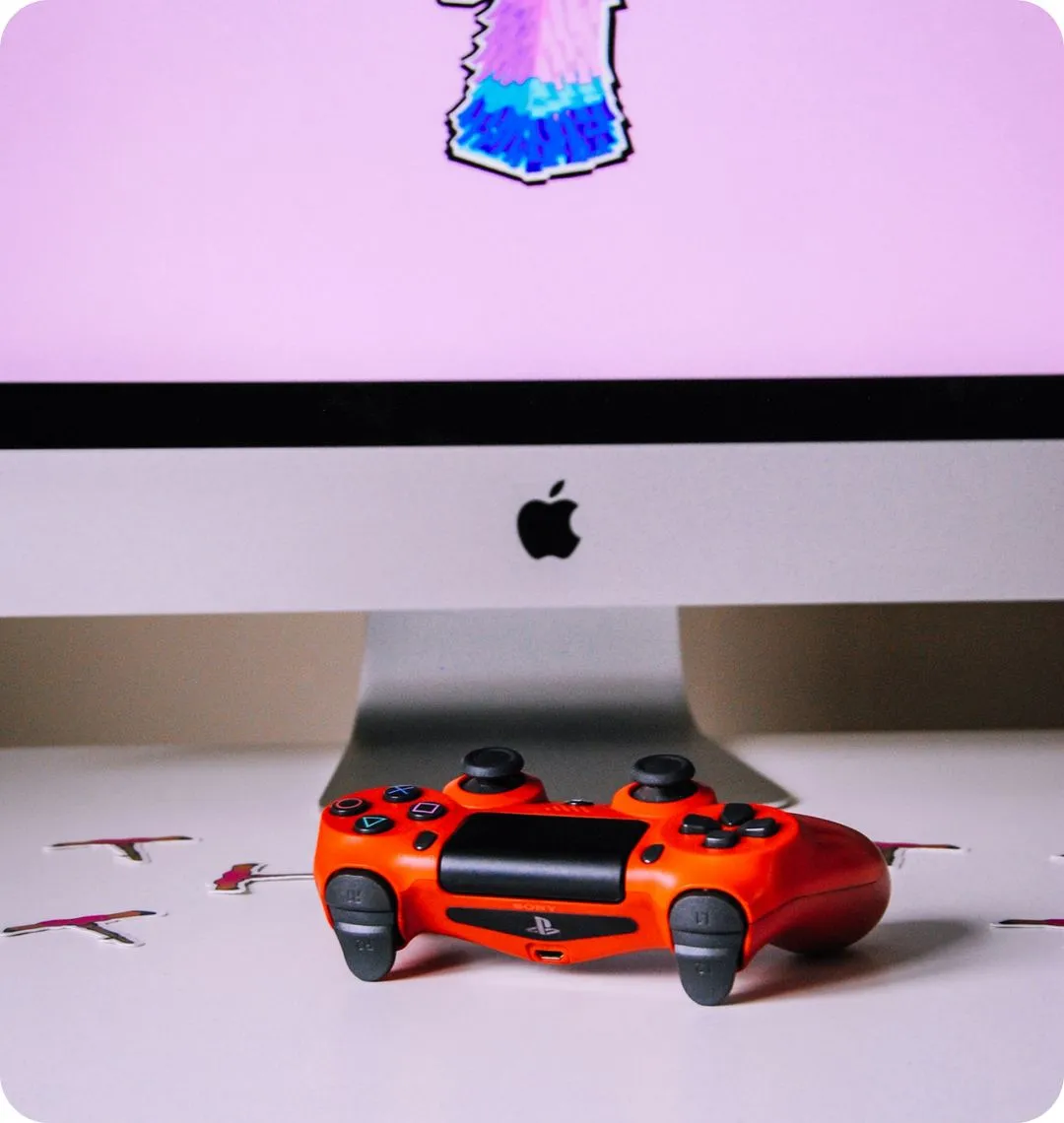 ps4 controller on a desk