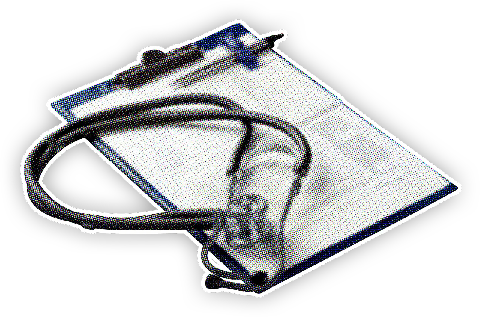 Clipboard mit Stetoskop
