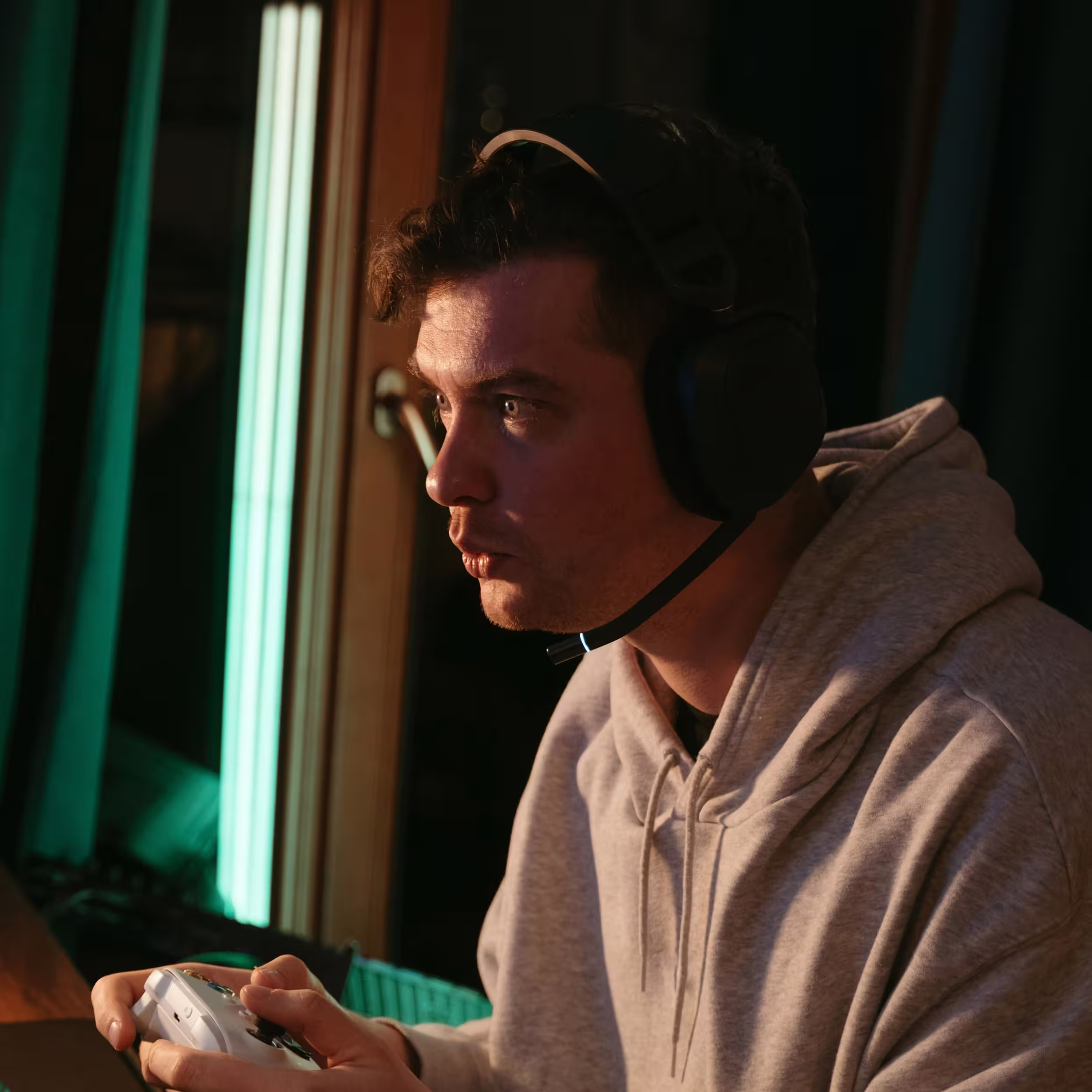 A man playing video games