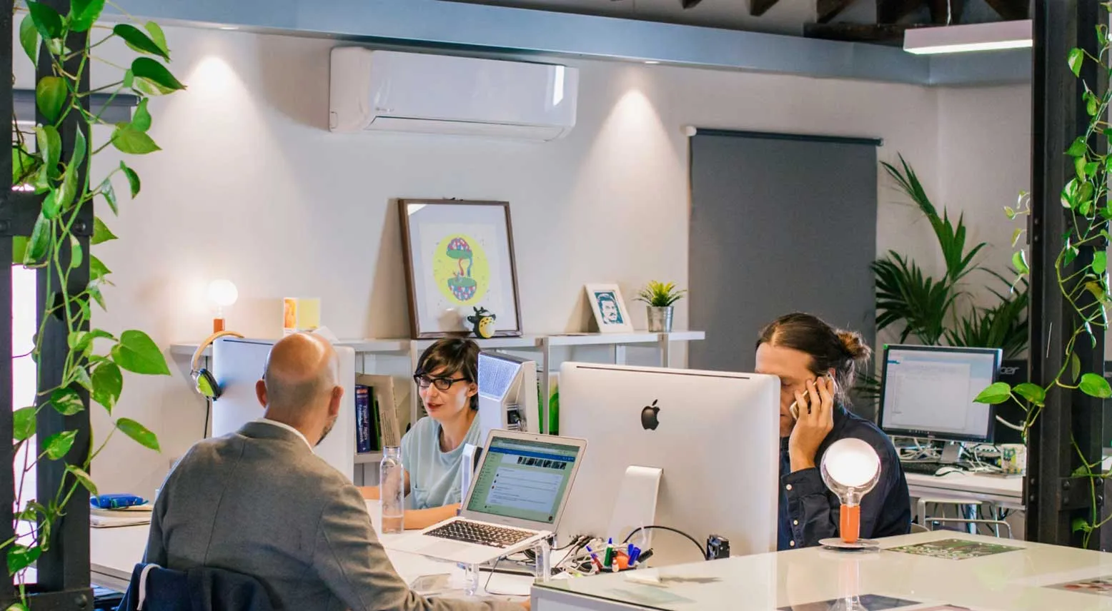 People working in office