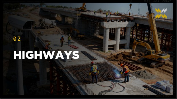 Highway and expressway construction corridor