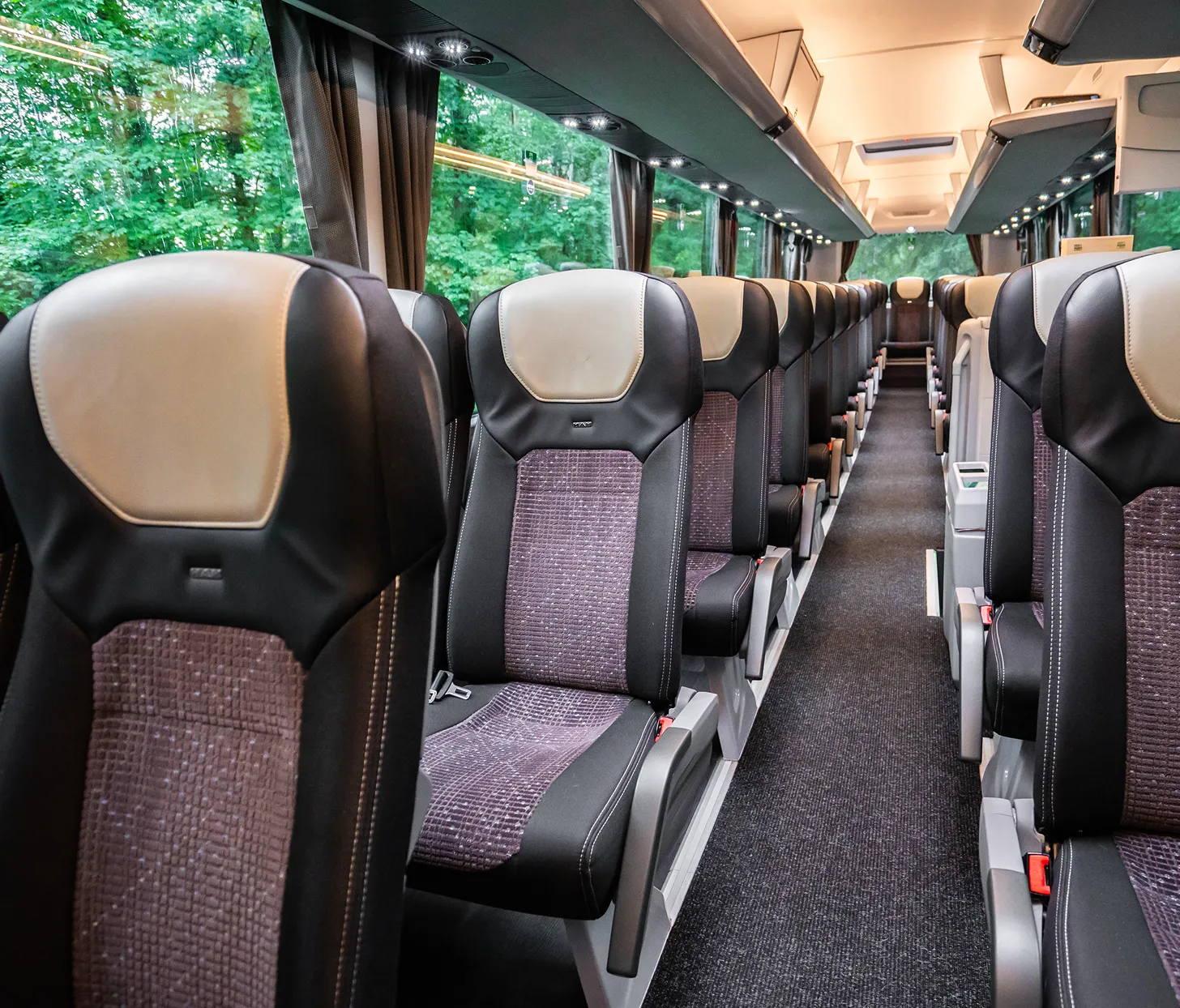 Bus Innenansicht Sitze