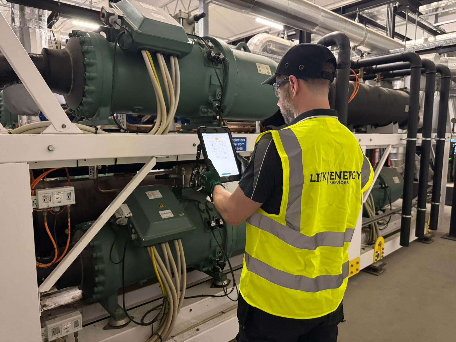 Commissioning engineers working on HVAC systems