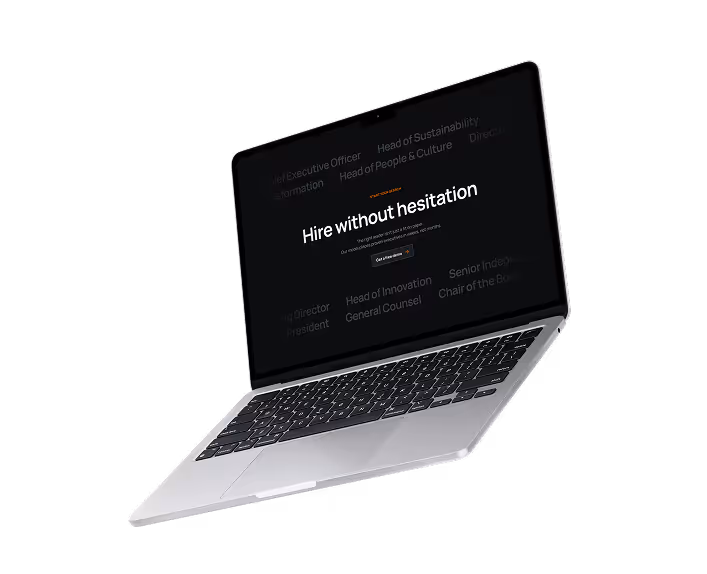 BlackBridge Executives hire CTA, shown on a laptop.