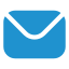 a blue and black envelope
