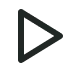 Black play button icon with a triangle pointing right inside a rectangle.