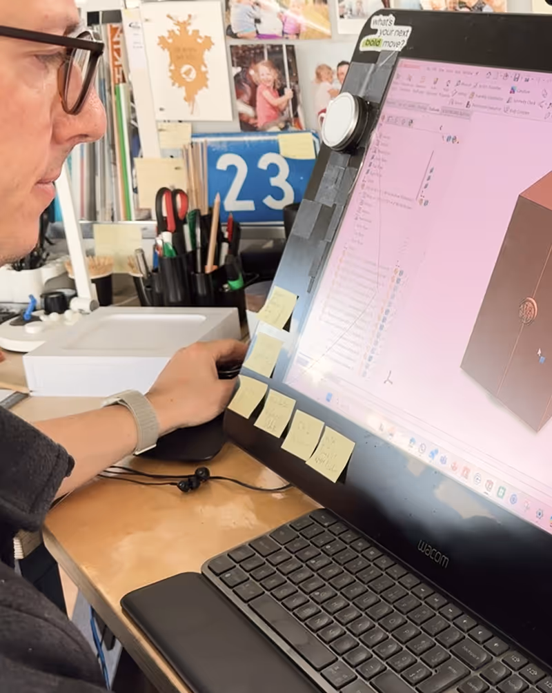 Person working on computer
