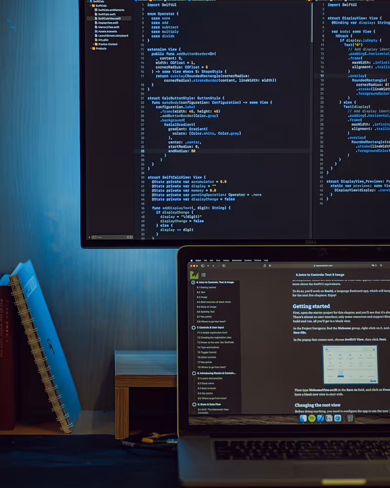 Computers with code inside