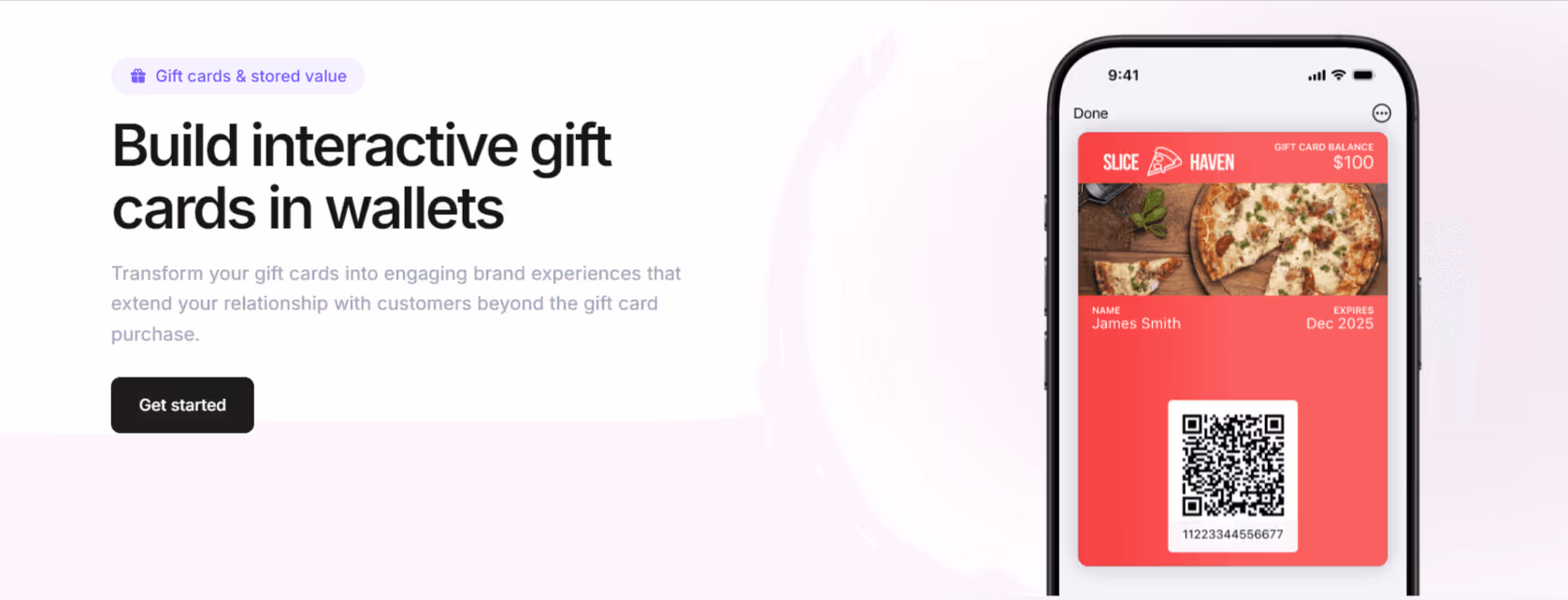 build interactive gift cards with badge
