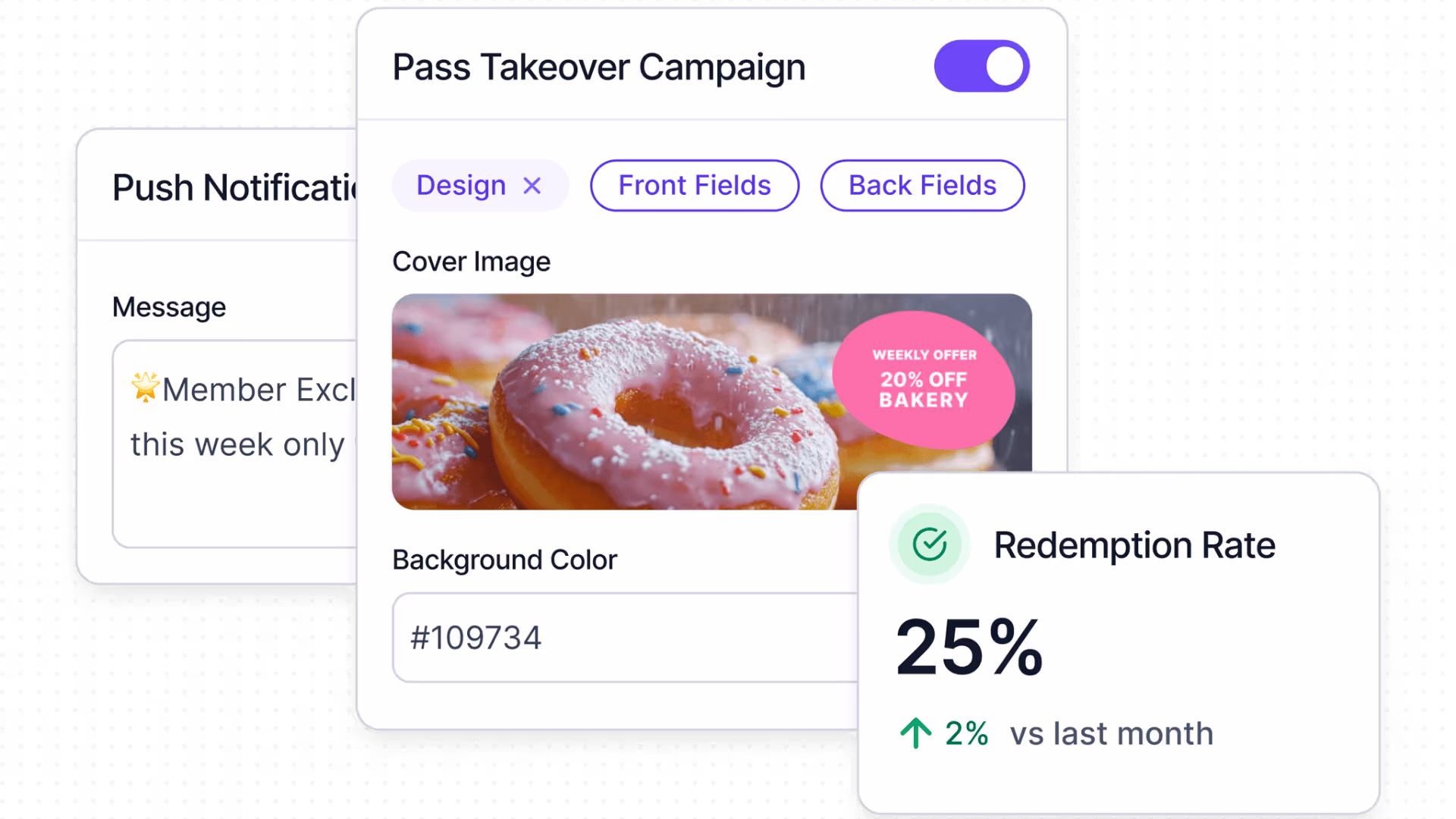 Launch mobile wallet gift card campaign