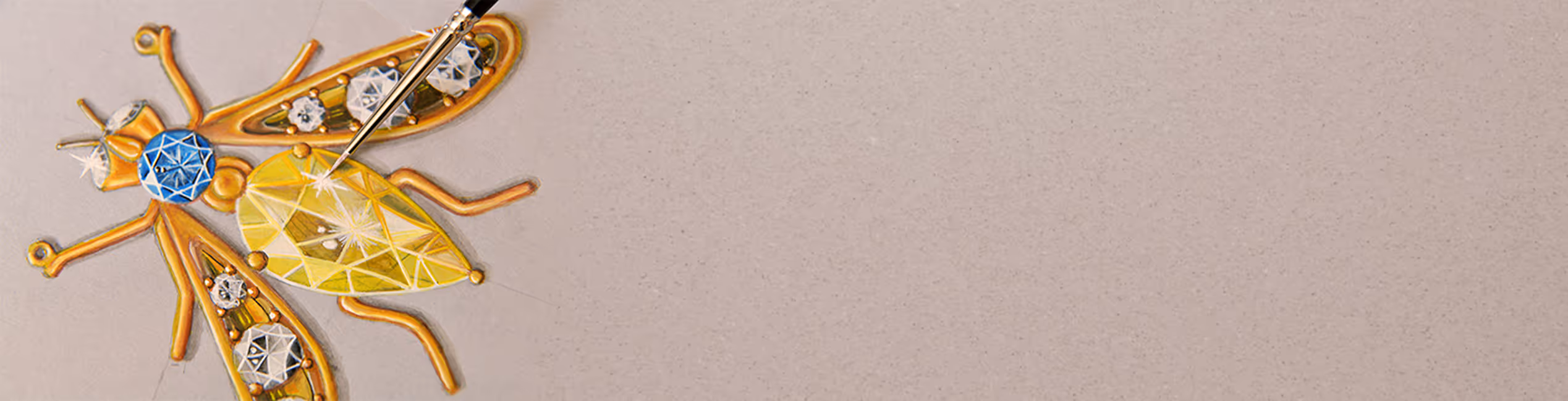 Gouaché collier abeilles sacrées