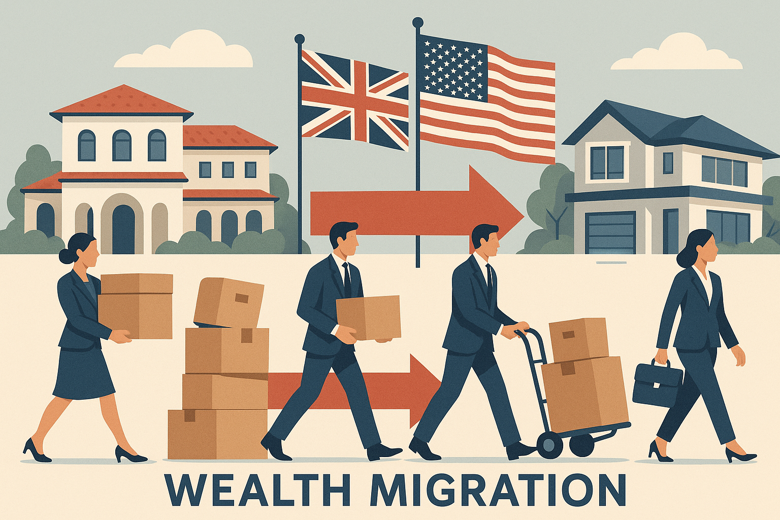 Wealth migration and accidental landlords illustration