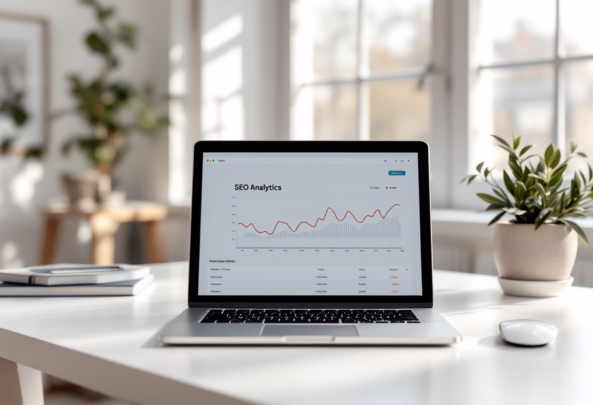 image of seo analytics on a laptop