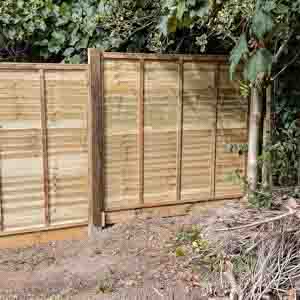 Horizontal timber fencing providing privacy and a modern look for residential gardens.