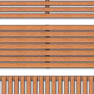Assortment of wooden trellis panels