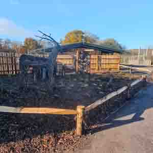 Timber fencing around a stable yard providing strength and rural style.