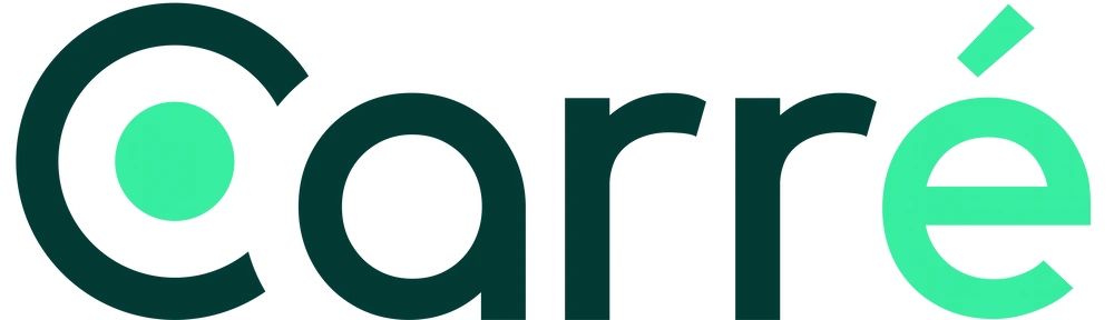 Carre brand logo with stylized text and accented letter e.