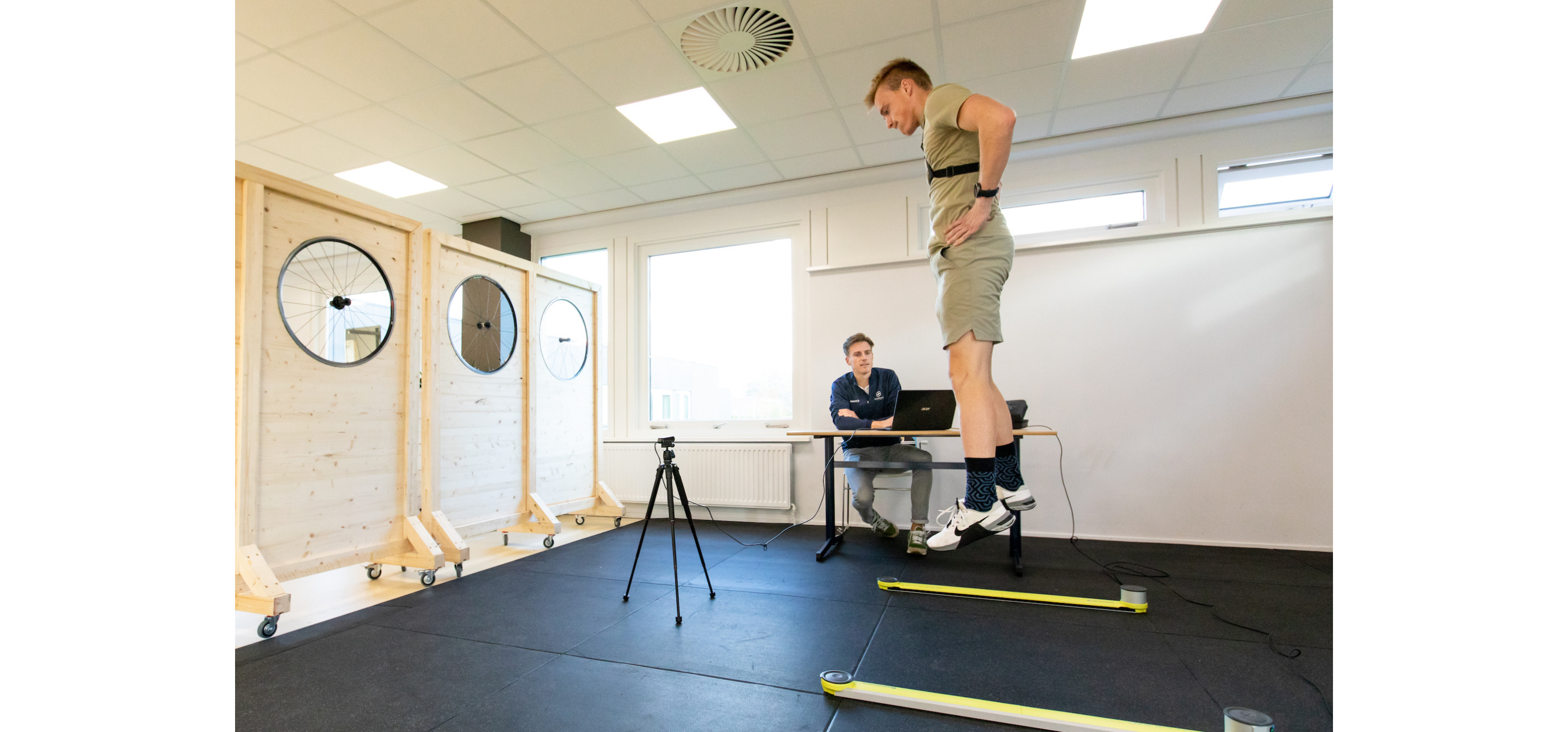 Sprong testen in ons test- en meet centrum.