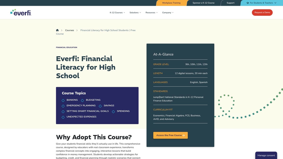 9 Essential Financial Literacy Programs for Youth in 2026 - EverFi Financial Literacy for High School