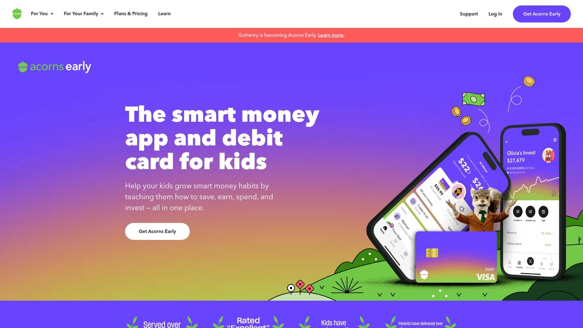 Las 8 mejores tarjetas Visa para adolescentes que puedes probar en 2026 - Tarjeta de débito Visa GoHenry