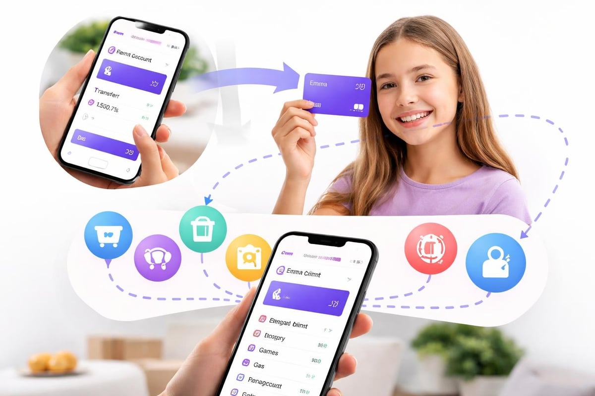 Parent and child money transfer process