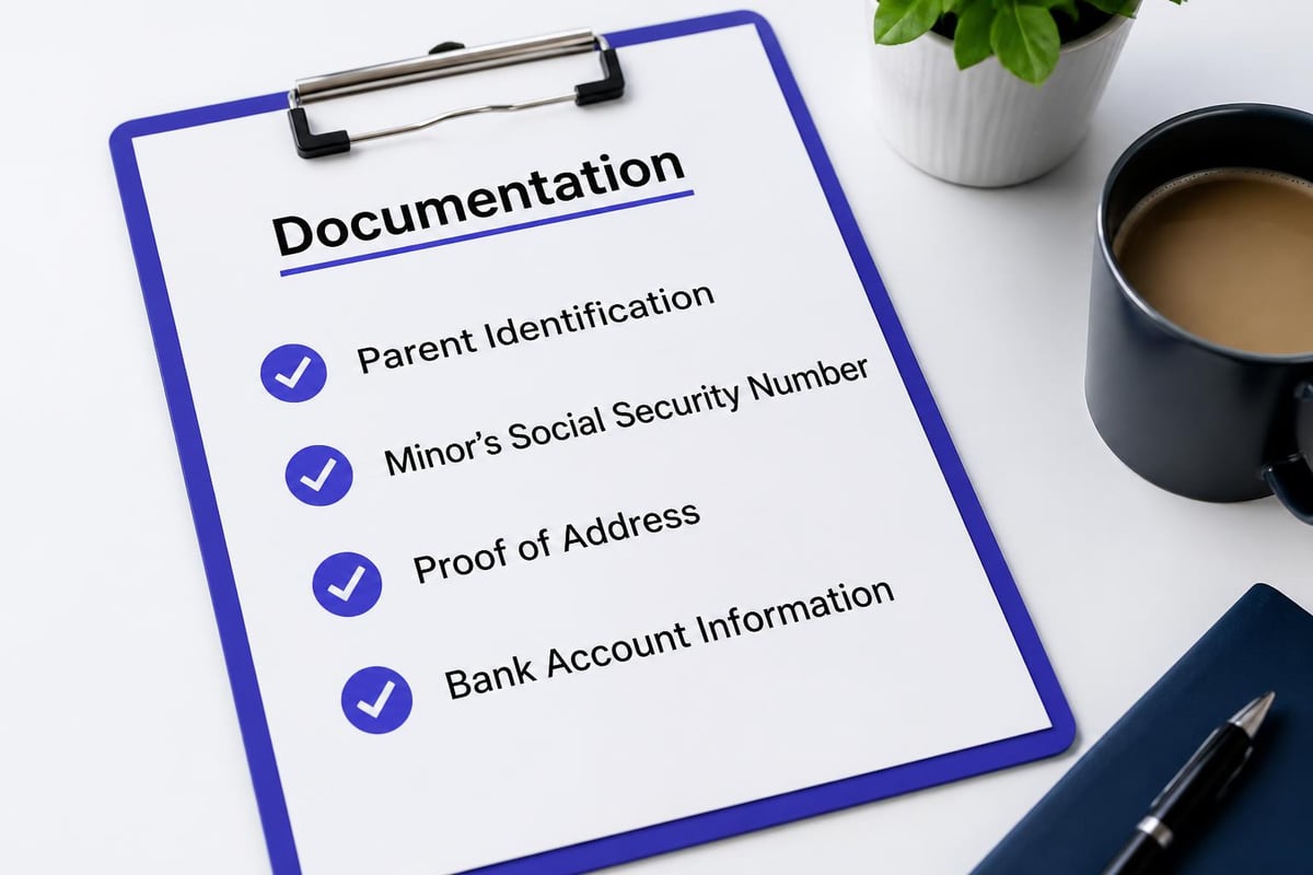 Required documents for minor debit card application