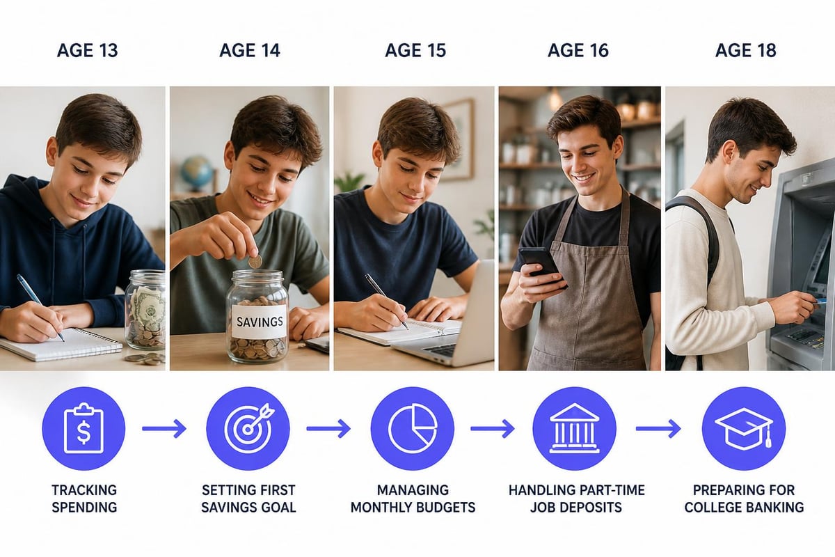 Teen financial milestone progression