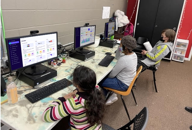 Students at Booker T. Washington Community Center in Auburn, New York