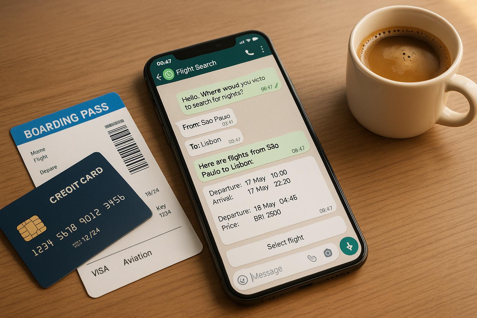 Como Funciona a Busca de Voos por Chat no WhatsApp