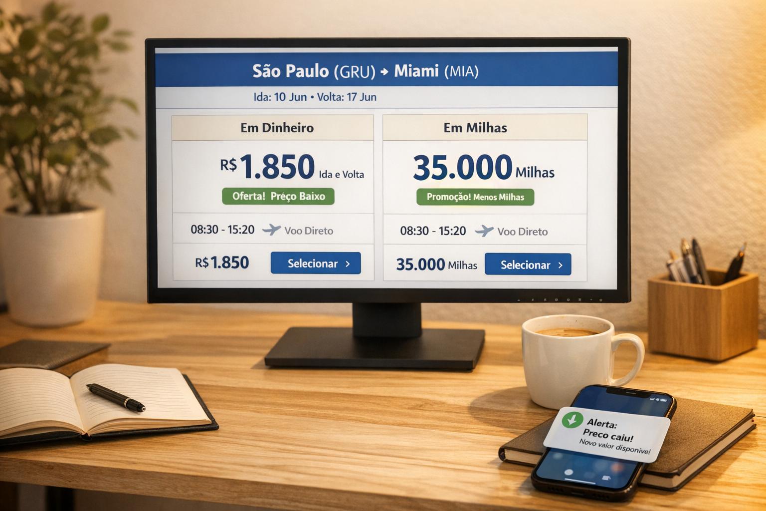 Milhas vs Dinheiro: Como Monitorar Preços em Tempo Real