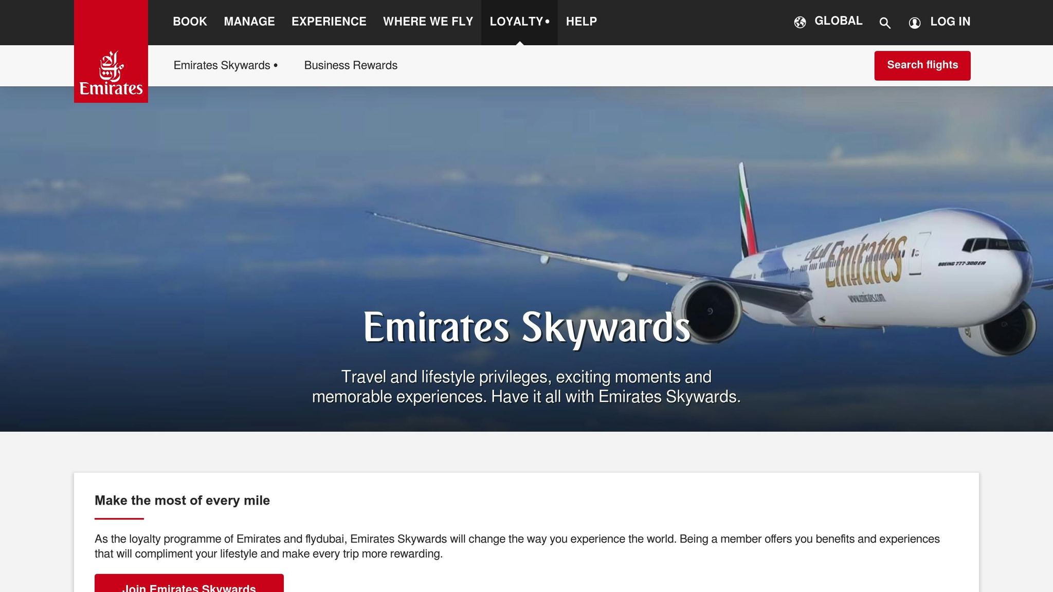 Emirates Skywards