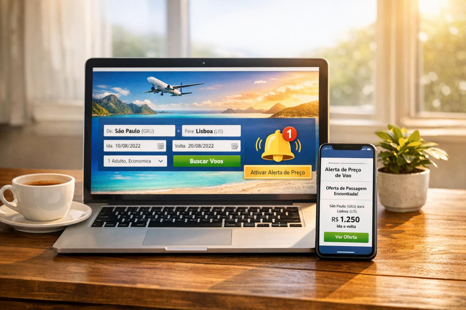 Como Configurar Alertas de Preços de Voos
