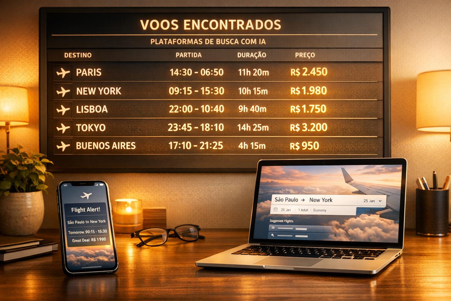 Top 5 Plataformas de Busca de Voos com IA