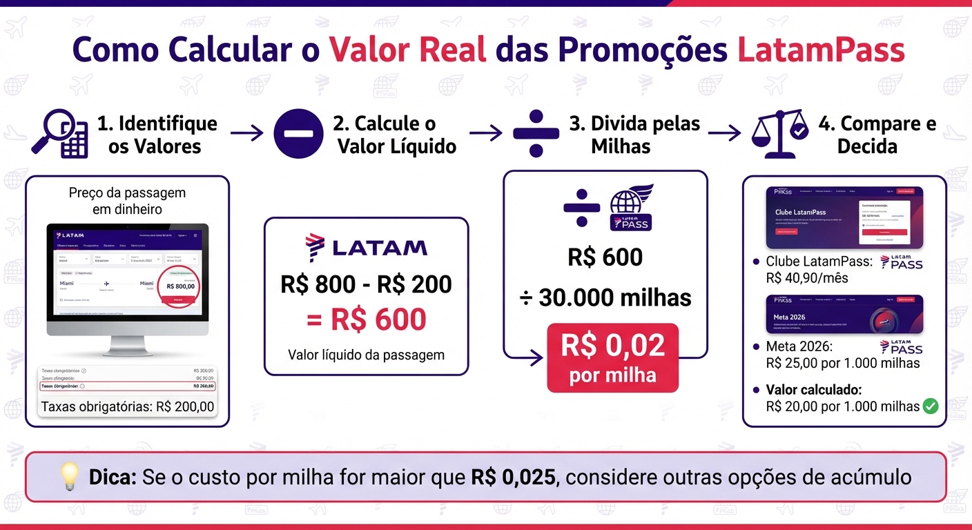 Como Calcular se uma Promoção LatamPass Vale a Pena em 4 Passos