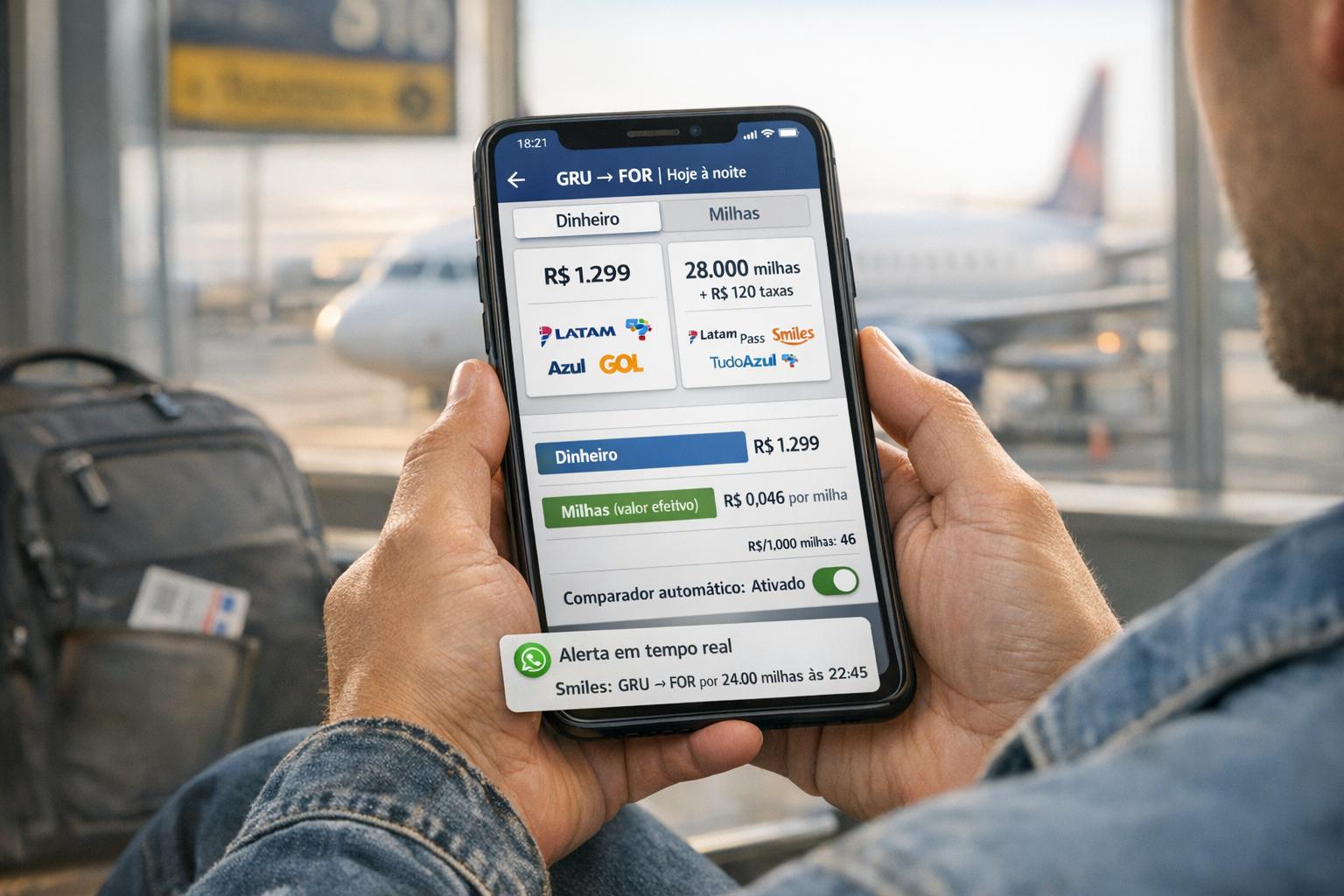 Como comparar passagens com milhas e dinheiro